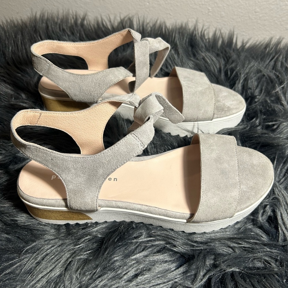 Patricia Green Suede Ankle Strap Sandals Size 37 - Picture 7 of 11